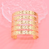 B-1376 Golden Multi-layer Hollow Arm Bracelet Punk Simple Jewelry