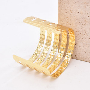 B-1376 Golden Multi-layer Hollow Arm Bracelet Punk Simple Jewelry