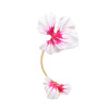 E-6781 Women Clip Earrings Alloy Flower Dripping Glaze Statement Elegant Party Ear Cuff