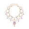 F-1247 2024 Trending Luxury Purple Crystal Tassel Bridal Hair Accessories