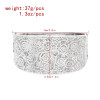 B-1380 Vintage Silver Women Bracelet Alloy Carved Ethnic Wide Charms Bracelet