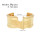 B-1381 Silver Gold Smooth Irregular Geometric Opening Bracelet for Women