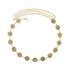 N-8469 Ethnic coins inlaid with gemstones, gold and silver alloy, women's waist chain