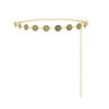 N-8469 Ethnic coins inlaid with gemstones, gold and silver alloy, women's waist chain