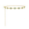 N-8470 Ethnic coins inlaid with gemstones, gold and silver alloy, women's waist chain
