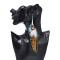 E-6329 Feather Dangle Earrings For Women Girls Bohemian Ethnic Vintage Long Fringe Earrings
