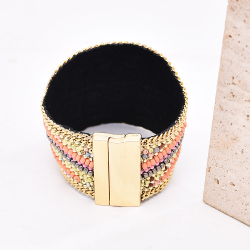 B-1390 Ethnic  Full Cover Rice Beads Women Bracelet Jewelry Accessories