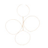 B-1391 Long Tassel Women Arm Bracelet Rhinestones Alloy Open Statement Bracelets