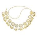 N-8473 Women's body jewelry retro coin conical tassel ethnic Bohemian waist chain