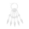 B-1347 Gold/Silver Ethnic Indian Alloy Skeleton Dance Fingertip Metal Hollow Long Chain Pull Finger Bracelet