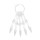 B-1347 Gold/Silver Ethnic Indian Alloy Skeleton Dance Fingertip Metal Hollow Long Chain Pull Finger Bracelet