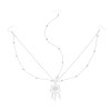 F-1254 Bright silver ethnic women's hair accessory acrylic pendant long tassel headband