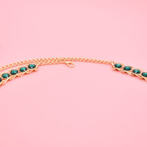 N-8477 Minimalist Crystal Chain Waist Belly Chains Body Jewelry