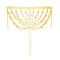N-8478 3 Types Golden Sequin Long Chain Tassel Headpieces Hair Accessories