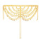 N-8478 3 Types Golden Sequin Long Chain Tassel Headpieces Hair Accessories