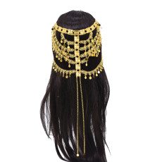 N-8478 3 Types Golden Sequin Long Chain Tassel Headpieces Hair Accessories