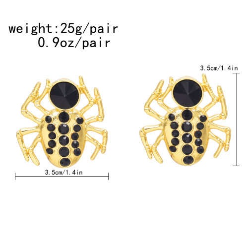 N-6786 Spider Ear Studs Women Rhinestone Metal Stud Earring Feminina