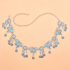 N-8485 Vintage Retro Butterfly Red Green Beads Coin Tassel Long Belly Body Chains for Women