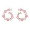 E-6788 Rhinestone Women Stud Earrings Circle Elegant Wedding Statement Charms Earrings