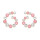 E-6788 Rhinestone Women Stud Earrings Circle Elegant Wedding Statement Charms Earrings