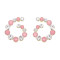E-6788 Rhinestone Women Stud Earrings Circle Elegant Wedding Statement Charms Earrings