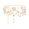 N-8486 New European and American sexy body accessories body chain coin flower water droplet multi-layer tassel waist chain for women