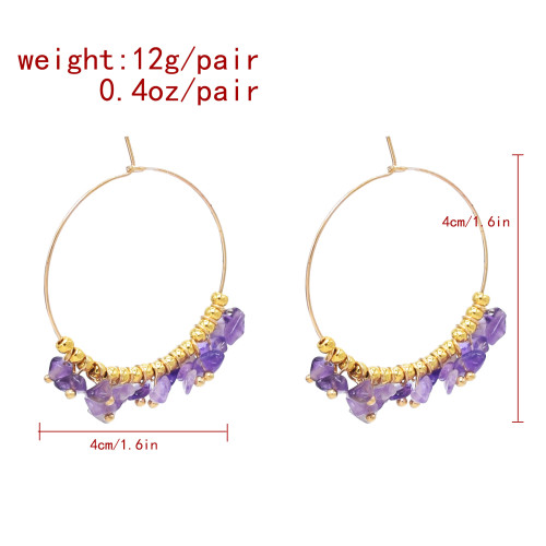 E-6790 Circle Women Earrings Acrylic Pendant Bohemian Ethnic Statement Drop Earrings