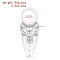 N-8440 Bohemian Statement Silver Alloy Chain Coin Tassel Choker Necklace