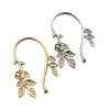 2pieces 2 colors  punk rock flower leaf ear cuff E-0578