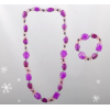 Vintage Style Fashion Colorful Acrylic Beads Bracelet Necklace Set N-0150