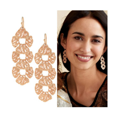 E-2147 New Arrival European Style Gold Plated Alloy Hollow Out Leaves Ear Stud Earrings