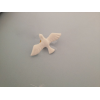 P-0136  New arrival exaggerated cute white paint peace dove metal pigeon brooch bird Collar Pin Brooch