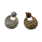 E-4033 Elegant Gold Sliver Round Circle Drop Earrings Women Lady Jewelry