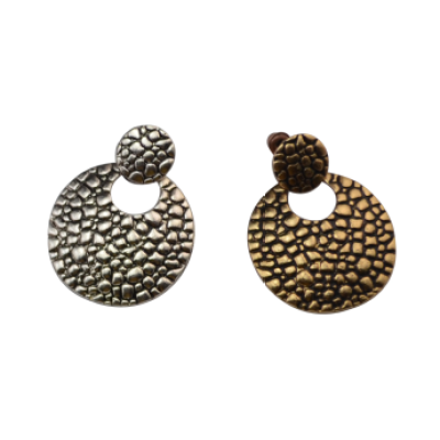 E-4033 Elegant Gold Sliver Round Circle Drop Earrings Women Lady Jewelry