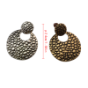E-4033 Elegant Gold Sliver Round Circle Drop Earrings Women Lady Jewelry
