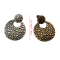 E-4033 Elegant Gold Sliver Round Circle Drop Earrings Women Lady Jewelry