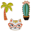 P-0369 3 Styles Cactus Tree Cat Fahsion Vintage Brooch Pins Unisex Jewelry Suit Accessories