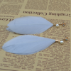 E-4072 2 Colors Bohemian Gold Earring Feather Tassel Chain Dangle Long Earrings for Women Jewelry