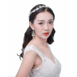 F-0405 * 2 Colors Silver Gold Fashion Bohemian Charm Crystal Rhinestone Pearl Wire Hairband for Women Jewelry