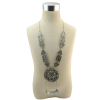 N-6765 4 Colors Bohemian Silver Fashion Necklaces Inlay Natural Turquoise Pendant Necklace Earrings Bracelet For Women Jewelry Set