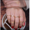 R-1437 Fashion Gold 6pcs/set 7pcs/set Vintage Joint Knuckle Nail Midi Ring Set Jewelry