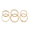 R-1437 Fashion Gold 6pcs/set 7pcs/set Vintage Joint Knuckle Nail Midi Ring Set Jewelry