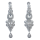 E-3421 New Luxury Purple Black Crystal Silver Plated Bridal Earrings Imitation Gemstone Jewelry Long Earrings for Women