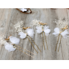 F-0406 3Pcs/1Set Fashion Women Hair Clasp Feather Alloy Chopstick Hair Stick Accessories Hairpin for Women Jewelry