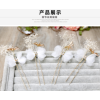 F-0406 3Pcs/1Set Fashion Women Hair Clasp Feather Alloy Chopstick Hair Stick Accessories Hairpin for Women Jewelry