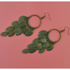 E-4101 New Arrival Leaf Bronze Plated Dangle Drop Earrings For Women Jewelry
