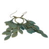 E-4101 New Arrival Leaf Bronze Plated Dangle Drop Earrings For Women Jewelry