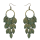 E-4101 New Arrival Leaf Bronze Plated Dangle Drop Earrings For Women Jewelry