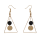 E-4105 3 Colors Korea Style Gold Plated Triangle Shape Dangle Drop Earrings