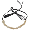 N-6825 New Fashion Bohemian Vintage Gold Rhinestone Statement Necklace Carved Hollow Out Flower Turkish Double Chain Choker Necklaces Women Jewelry